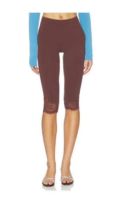 Tularosa Dora Knit Lace Capri In Black