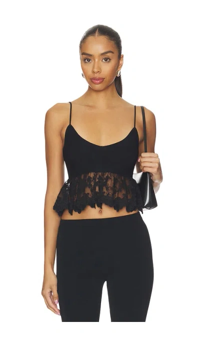 Tularosa Dora Knit Lace Tank In Black