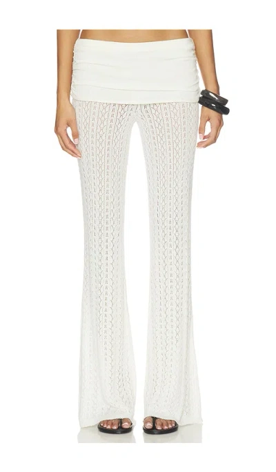 Tularosa Erin Pointelle Knit Pant In White