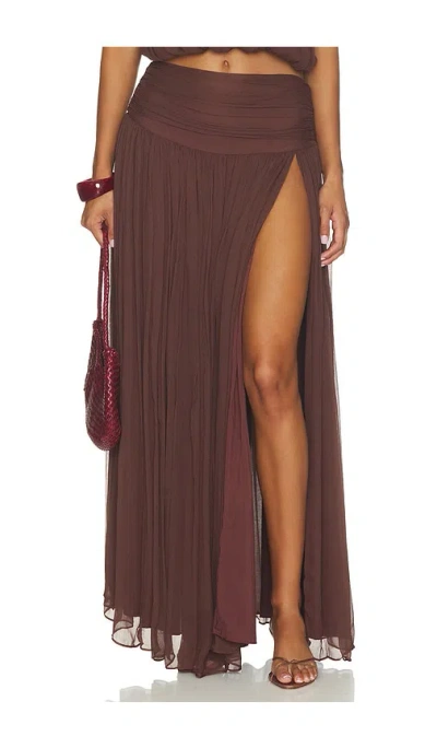 Tularosa Etta Maxi Skirt In Brown