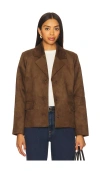 Tularosa Evi Faux Suede Jacket In Brown