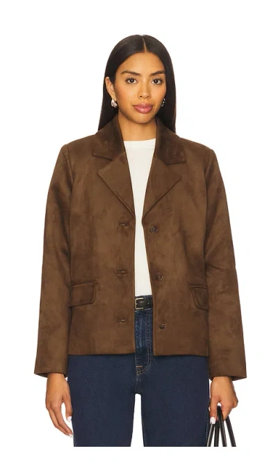 Tularosa Evi Faux Suede Jacket In Brown