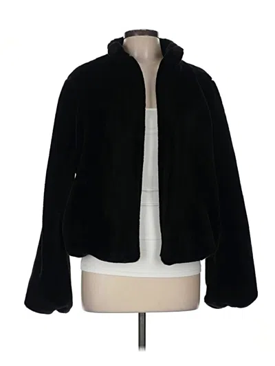 Pre-owned Tularosa Faux Fur Jacket In Black