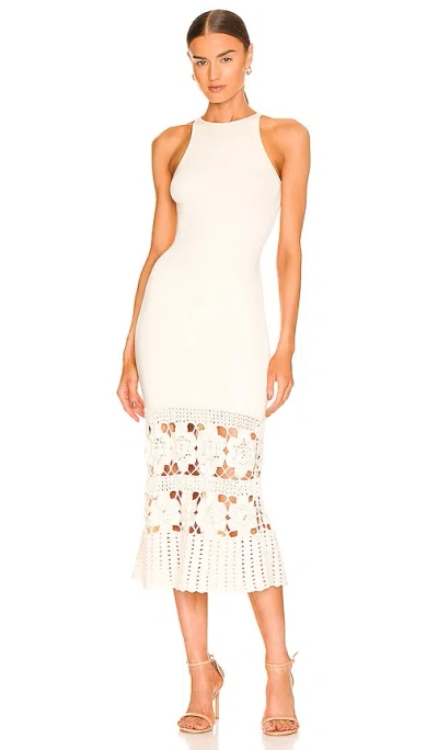 Tularosa Finley Crochet Midi Dress In Ivory