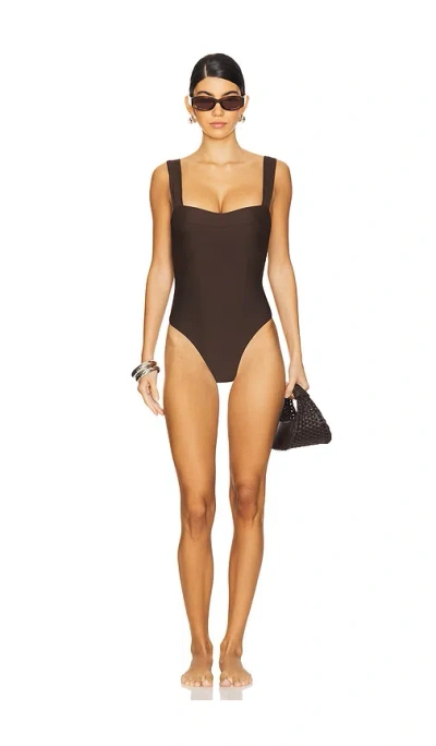 Tularosa Flirty One Piece In Dark Brown