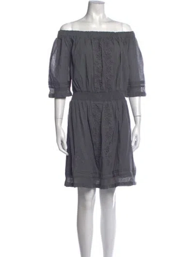 Pre-owned Tularosa Floral Print Mini Dress In Blue