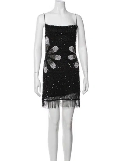 Pre-owned Tularosa Floral Print Mini Dress In Gold