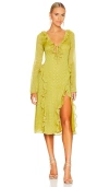 Tularosa Hallie Midi Dress In Sage Green
