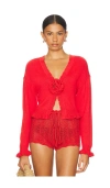 Tularosa Jovien Rosette Cardigan In 레드