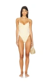 Tularosa Juni One Piece In Yellow Ivy Ditsy