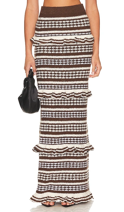 Tularosa Kaely Maxi Skirt In Brown