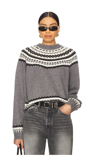 Tularosa Kiva Fairisle Sweater In 灰底碎花