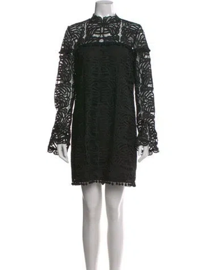 Pre-owned Tularosa Lace Pattern Mini Dress In Blue