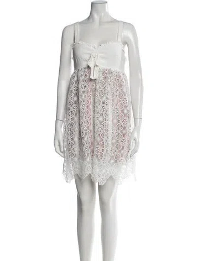 Pre-owned Tularosa Lace Pattern Mini Dress In Multicolor