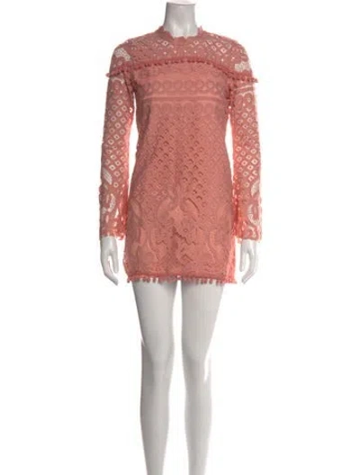 Pre-owned Tularosa Lace Pattern Mini Dress W/ Tags In Pink