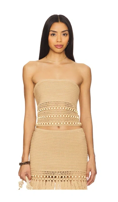 Tularosa Larrin Strapless Top In Brown