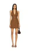 Tularosa Lennon Mini Dress In 浓咖啡色