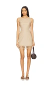 Tularosa Lexia Mini Dress In Beige