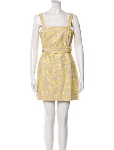 Pre-owned Tularosa Linen Mini Dress In Yellow