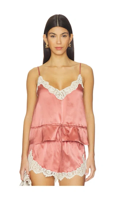 Tularosa Lio Silk Cami Top In Pink