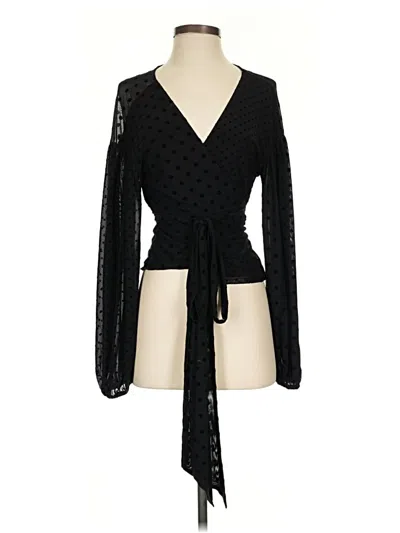 Pre-owned Tularosa Long Sleeve Blouse In Black