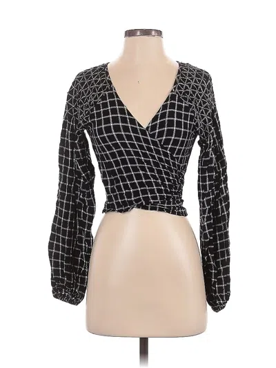 Pre-owned Tularosa Long Sleeve Blouse In Black