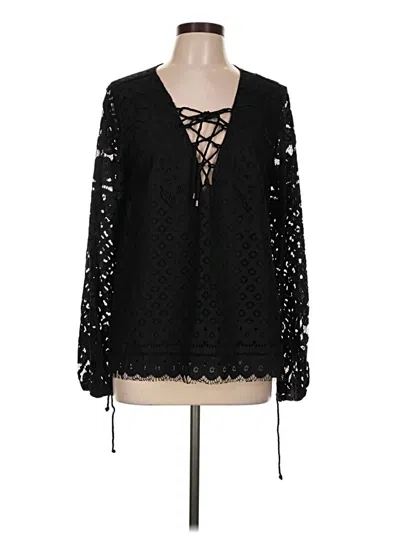 Pre-owned Tularosa Long Sleeve Blouse In Black