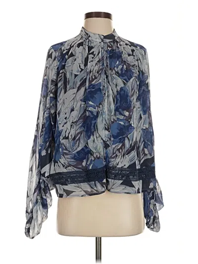 Pre-owned Tularosa Long Sleeve Blouse In Blue