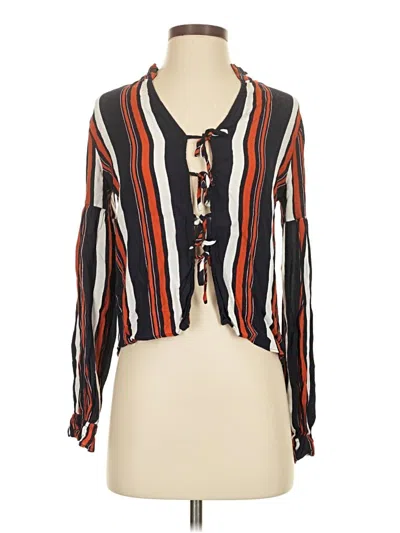 Pre-owned Tularosa Long Sleeve Blouse In Orange