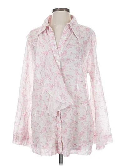 Pre-owned Tularosa Long Sleeve Blouse In Pink