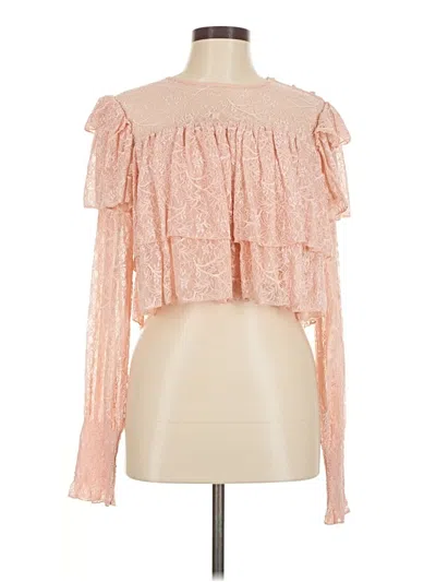 Pre-owned Tularosa Long Sleeve Blouse In Pink