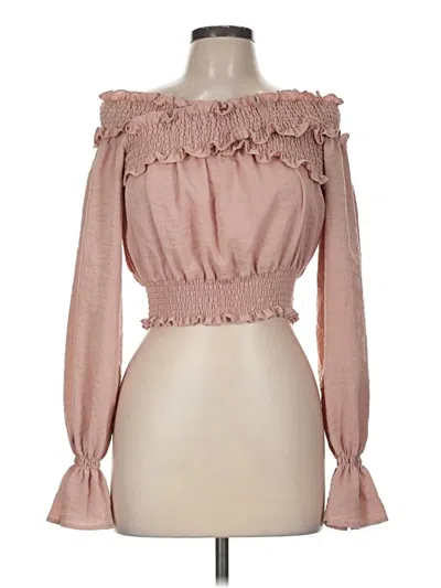 Pre-owned Tularosa Long Sleeve Blouse In Pink