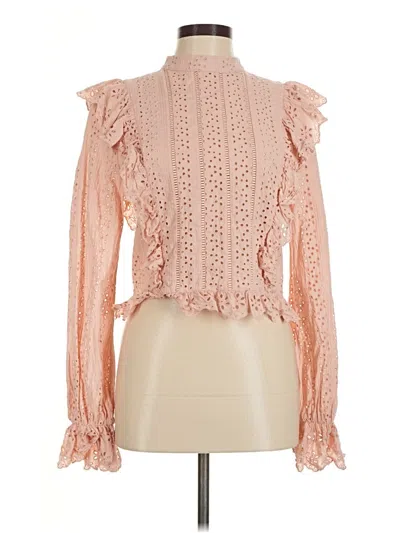 Pre-owned Tularosa Long Sleeve Blouse In Pink