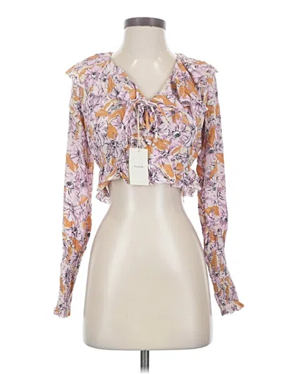 Pre-owned Tularosa Long Sleeve Blouse In Purple