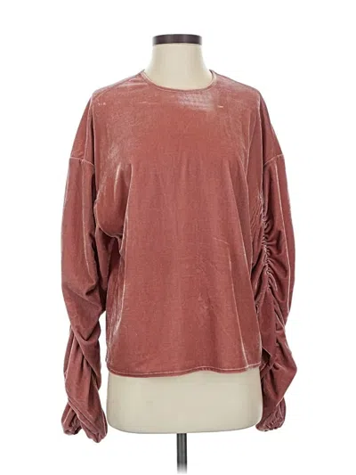 Pre-owned Tularosa Long Sleeve Top Burgundy Boatneck Tops
