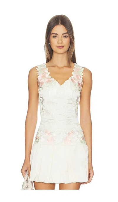 Tularosa Lorraine Top In White