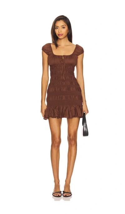 Tularosa Lucie Mini Dress In Brown