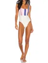 Tularosa Mack One Piece Swimsuit In Rainbow Stripe In Multi