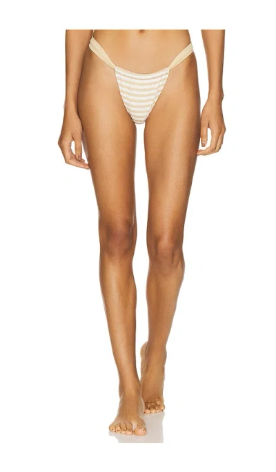 Tularosa Maiori Bottom In Beige & White Stripe