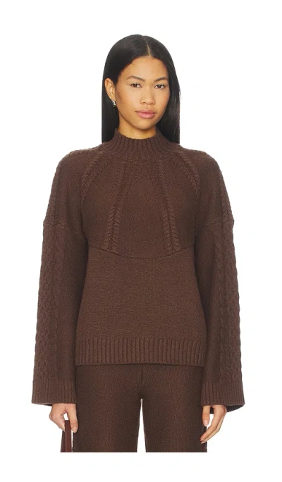 Tularosa Marcella Mock Neck Sweater In Brown