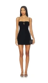 Tularosa Marilyn Velvet Mini Dress In Black