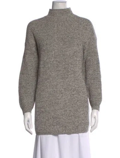 Pre-owned Tularosa Mock Neck Sweater In Gray