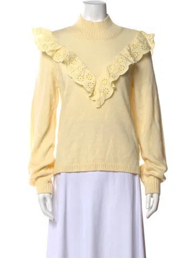 Pre-owned Tularosa Mock Neck Sweater In Neutrals