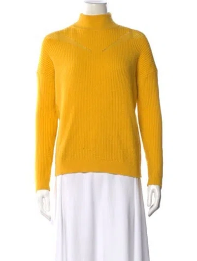 Pre-owned Tularosa Mock Neck Sweater In Yellow