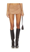 Tularosa Noella Faux Suede Skort In Neutral