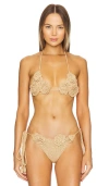 Tularosa Nora Crochet Bikini Top In Tan