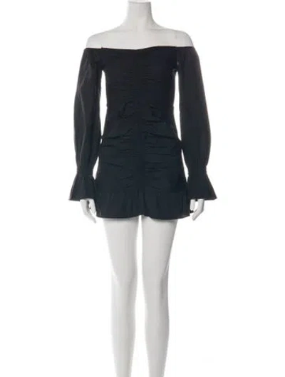 Pre-owned Tularosa Off-the-shoulder Mini Dress In Black