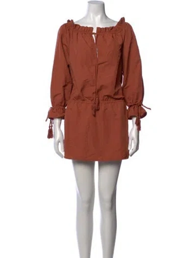 Pre-owned Tularosa Off-the-shoulder Mini Dress In Orange