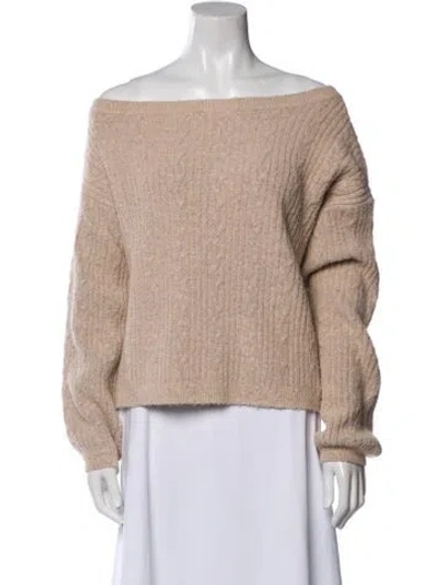 Pre-owned Tularosa Off-the-shoulder Sweater In Neutral
