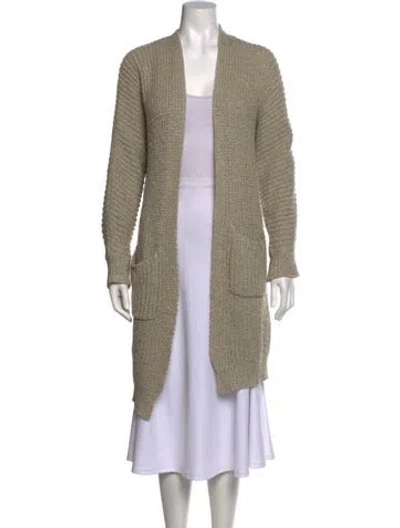 Pre-owned Tularosa Open Front Sweater In Neutral